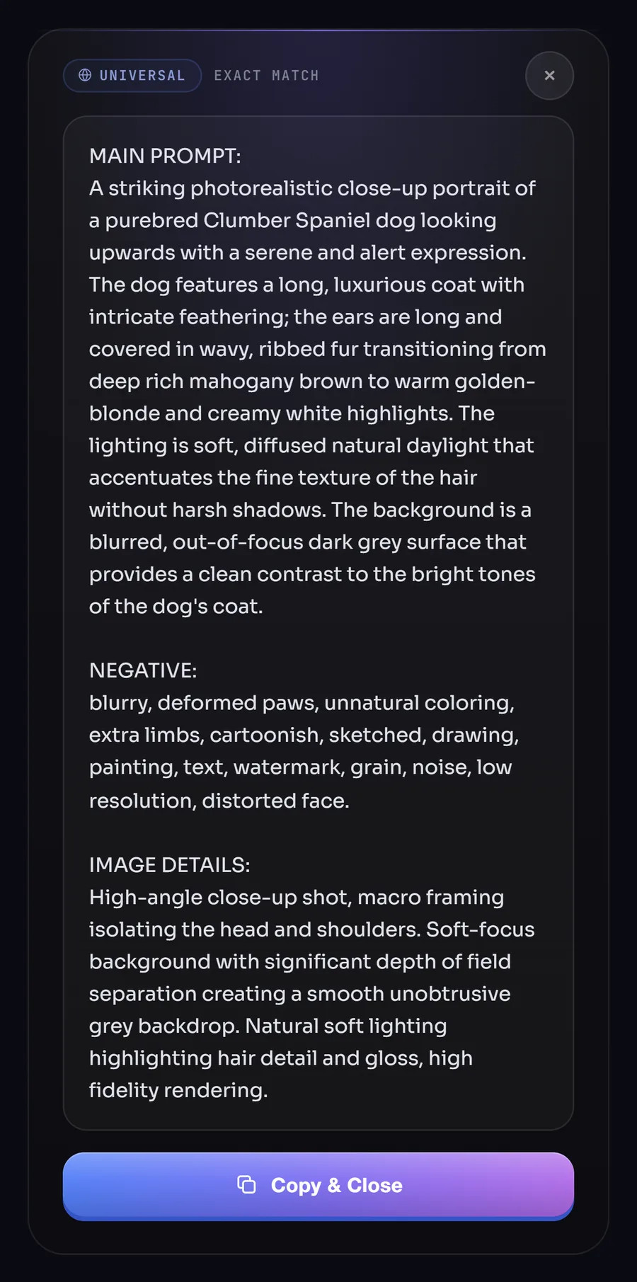PromptMaster Pro AI prompt panel